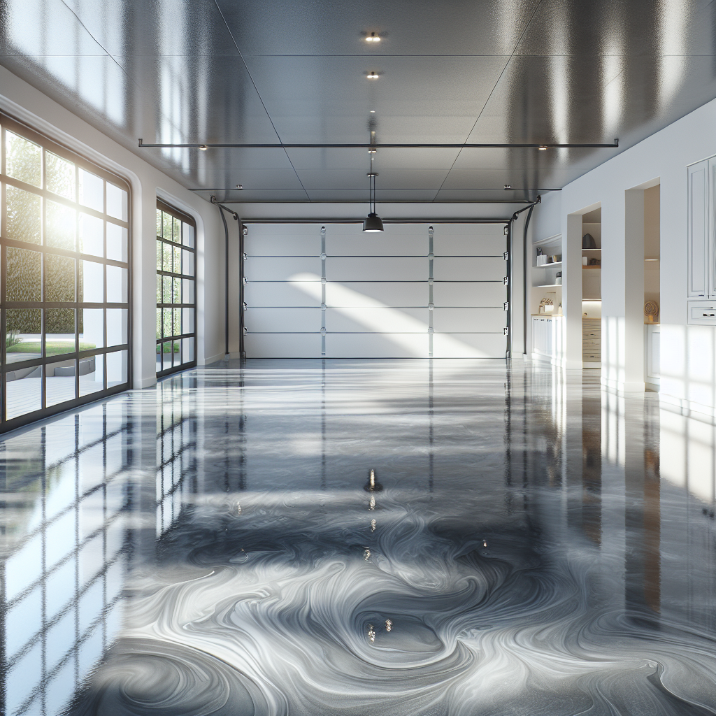 Metallic epoxy flooring — liquid metal finish